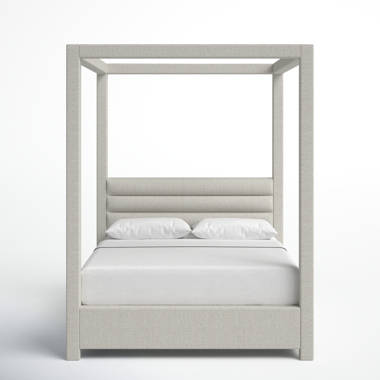 Moyers upholstered canopy deals bed